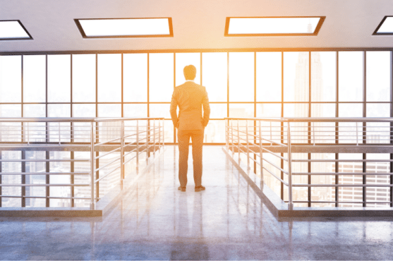 man thinking about behavioral finance